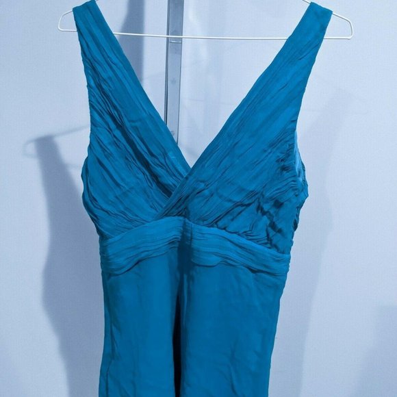 Kenneth Cole Turquoise Sleeveless Silk Blouse Size 4 - Picture 5 of 5